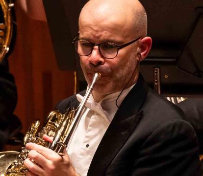 Euan Harvey plays the horn.