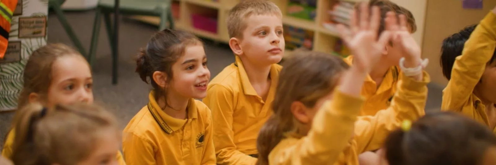 Kids in a classroom.